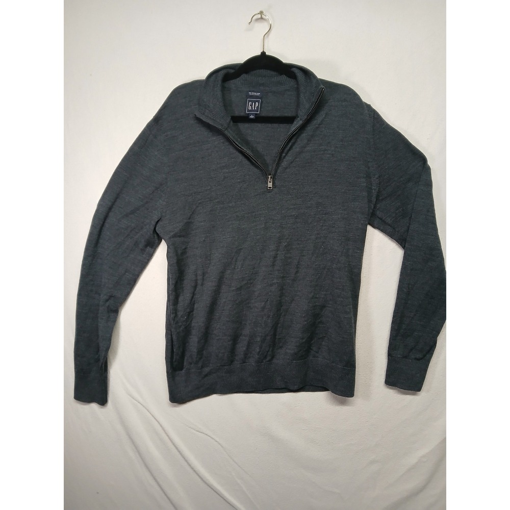 Merino wool quarter zip Gap mens large Preppy quiet luxery golf country club